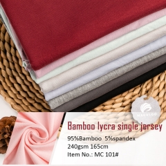 Wholesale thick 240gsm bamboo fiber jersey fabric